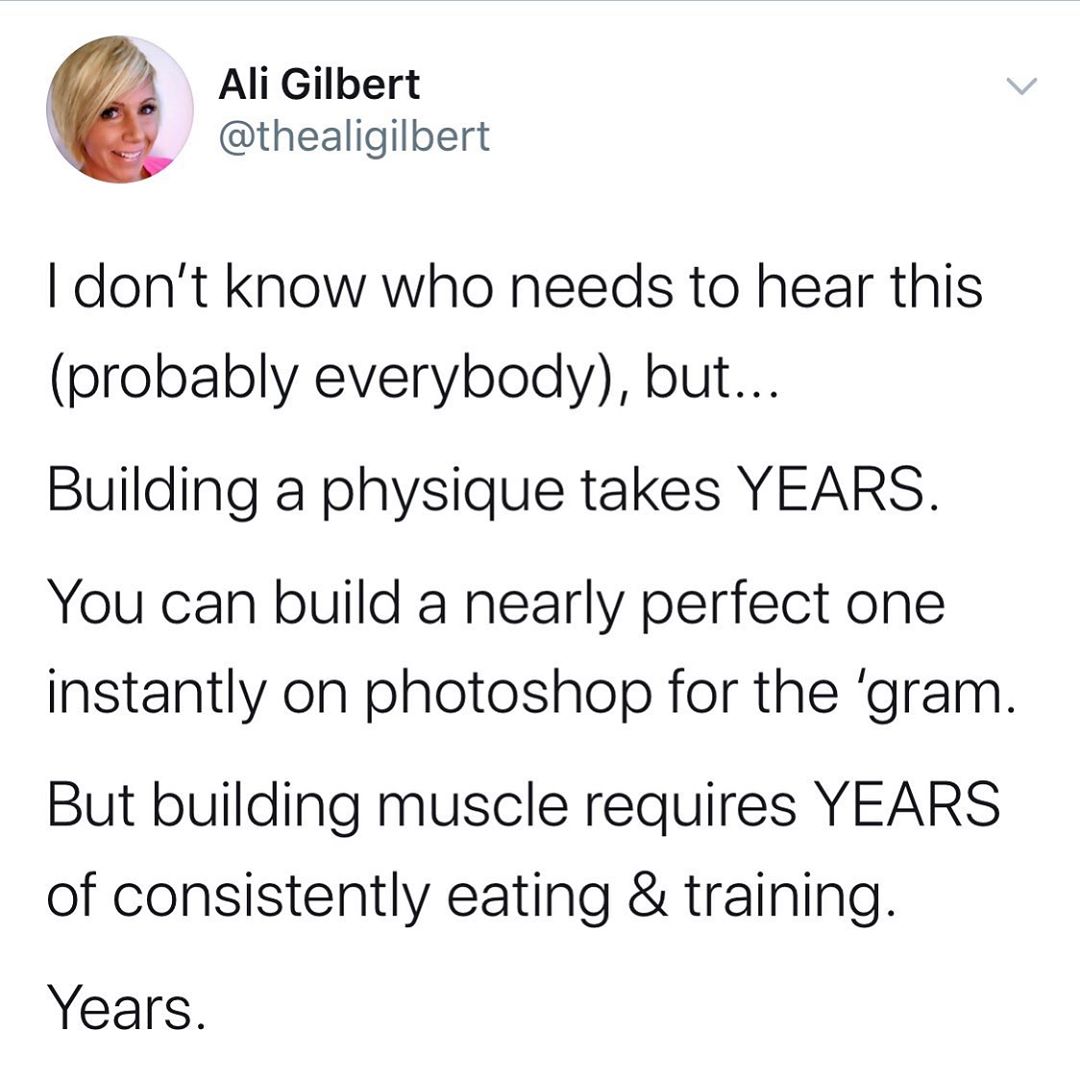 Building a Physique Takes Years